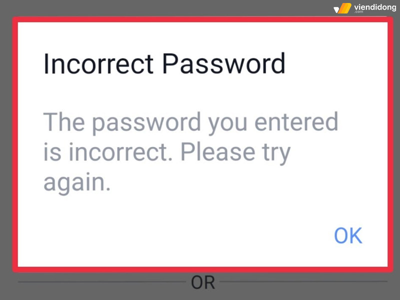 lỗi đăng nhập Facebook mật khẩu