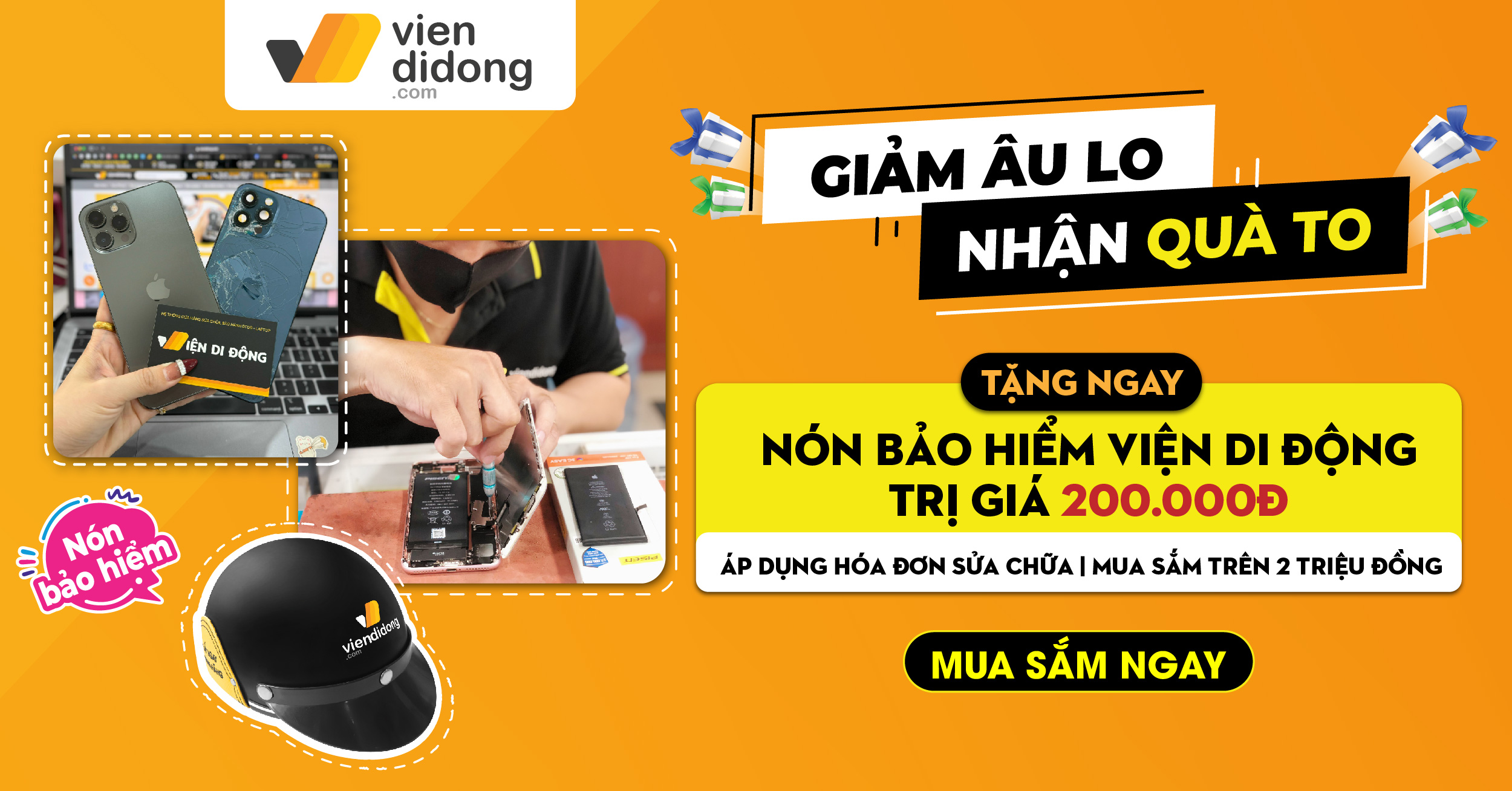 GIẢM ÂU LO – NHẬN QUÀ TO CÙNG VIỆN ĐI ĐỘNG!