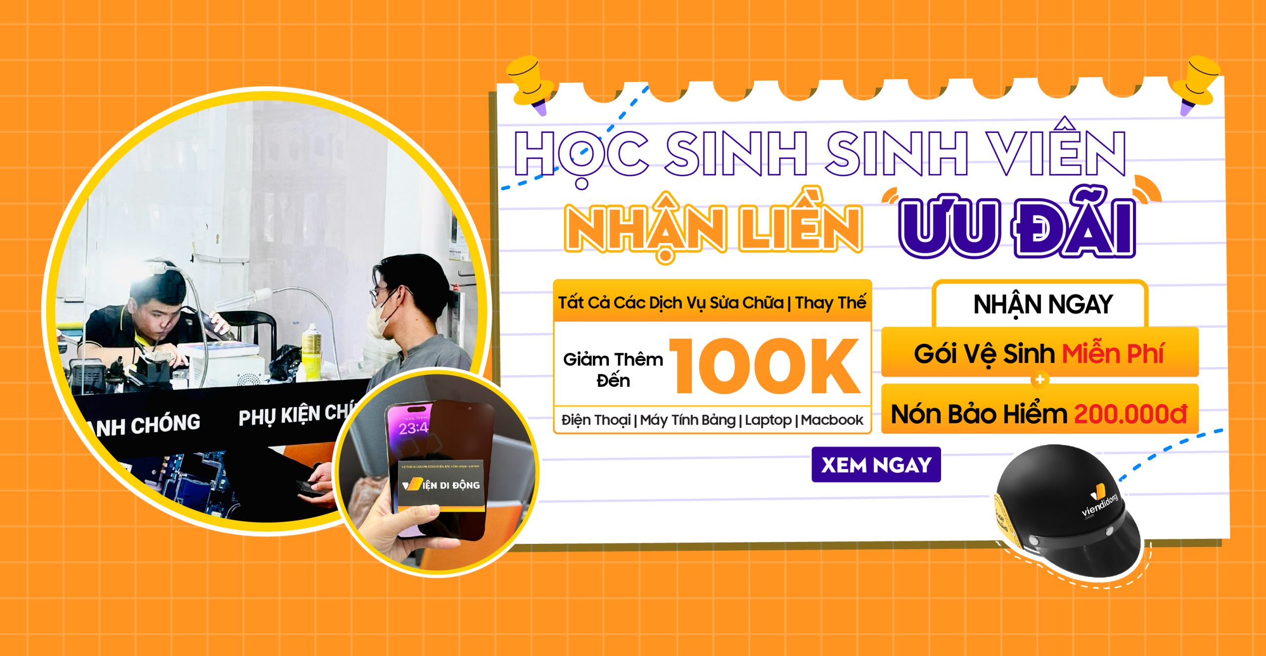 Học sinh, sinh viên – Nhận liền ưu đãi