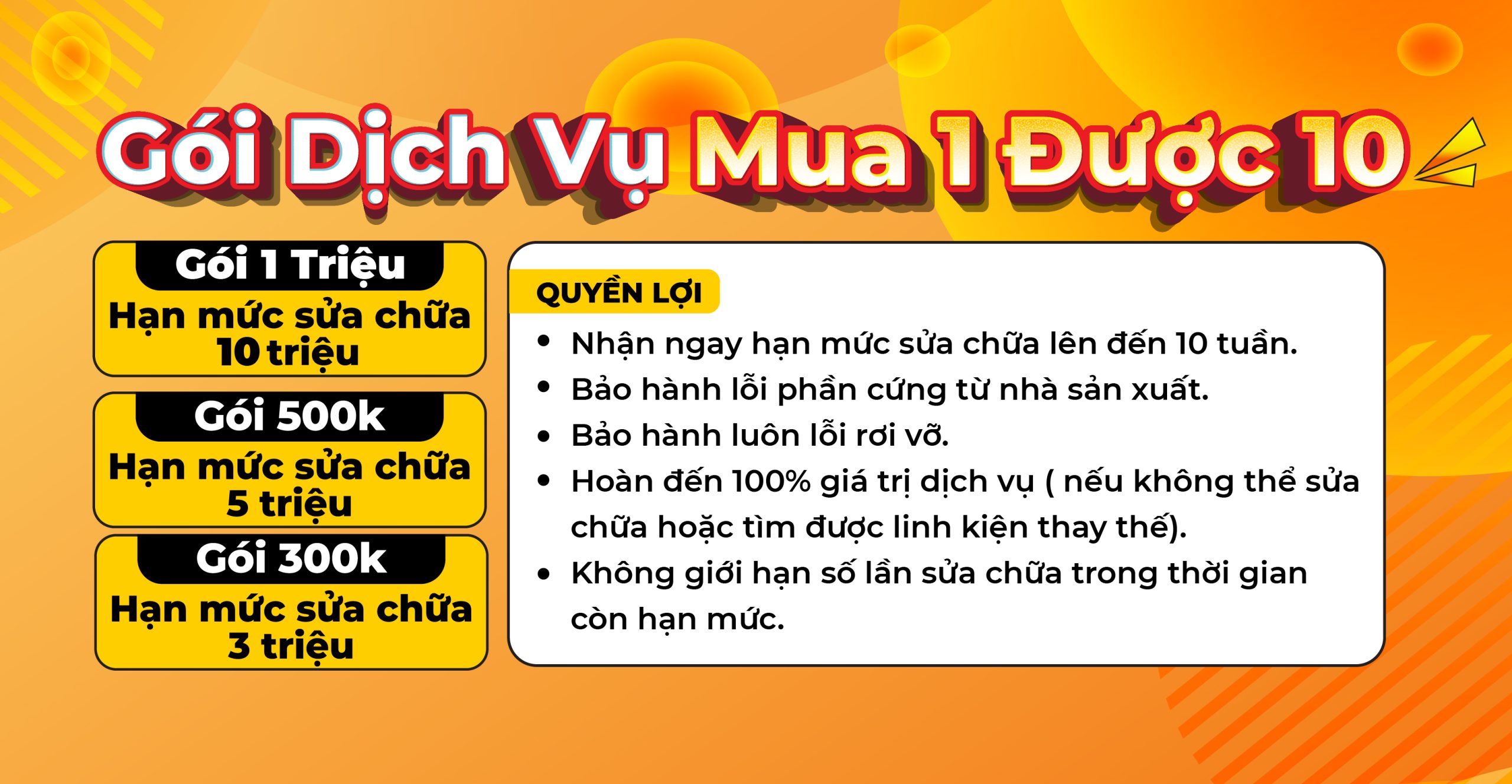 Gói Dịch Vụ Mua 1 được 10