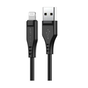 Cáp sạc ACEFAST Lightning 1.2m vỏ nhựa C3-02 - Đen (Likenew)