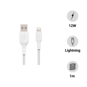 Cáp sạc Lightning 1m vỏ dù 12W Belkin (Likenew)