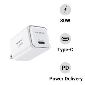 Củ sạc nhanh Innostyle Minigo GAN II 30W PD/PPS IC30G - Trắng-(Cũ)