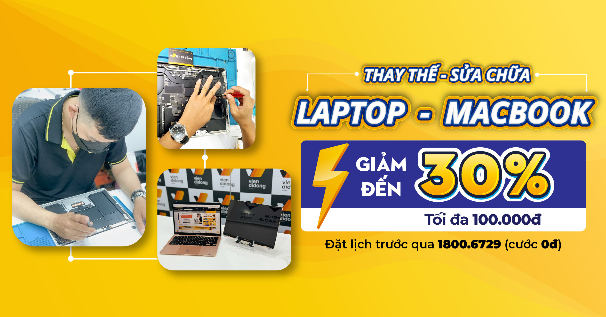 THAY THẾ – SỬA CHỮA MACBOOK / LAPTOP GIẢM 30%