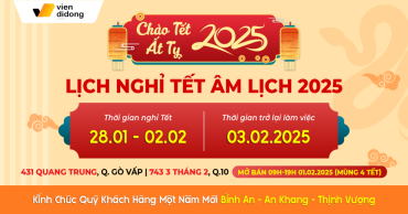 Thông báo lịch nghỉ Tết Âm Lịch 2025 tại Viện Di Động