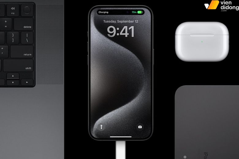 Pin iPhone 15 sở hữu dung lượng 3.349 mAh có thể sử dụng cả ngày