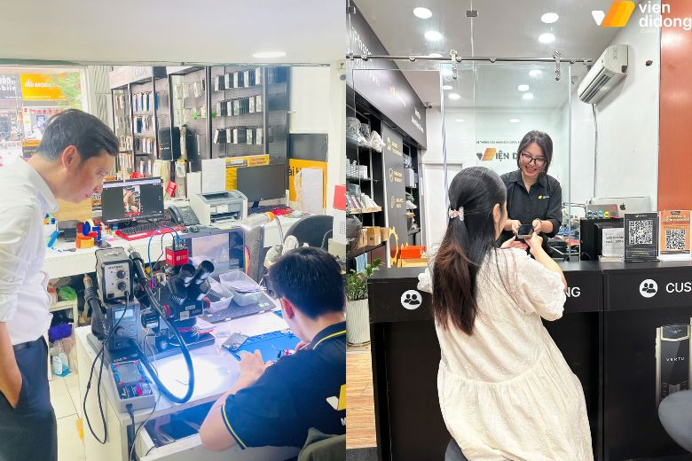 Viện Di Động thay pin iPhone 15 thường chính hãng, uy tín