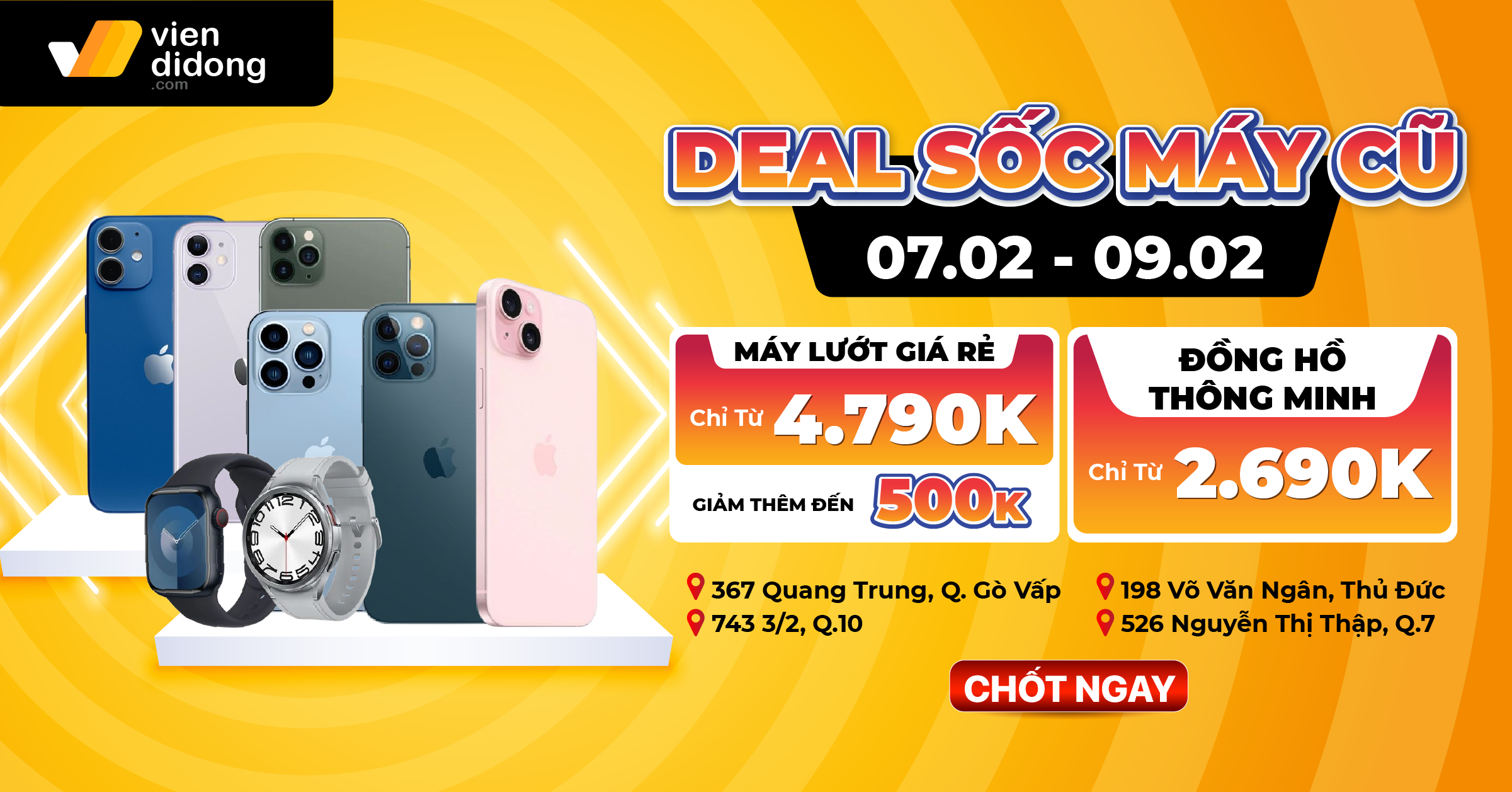 3 Ngày Deal Sốc Máy Cũ (07.02 – 09.02)