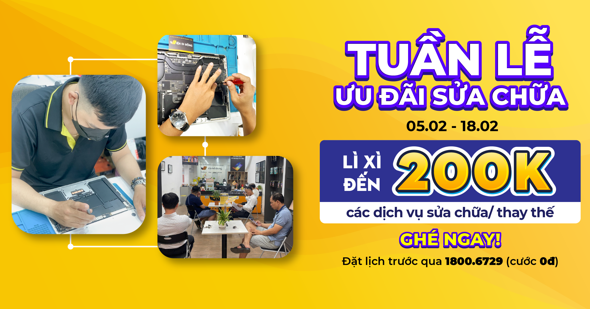 Tuần lễ ưu đãi sửa chữa – Giảm ngay 20% (05.02 – 18.02)