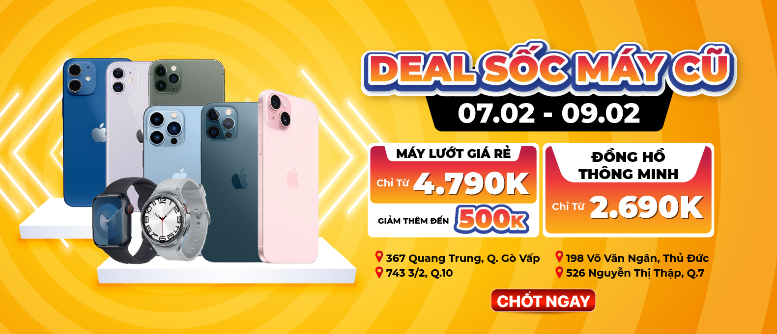 3 Ngày Deal Sốc Máy Cũ (07.02 – 09.02)