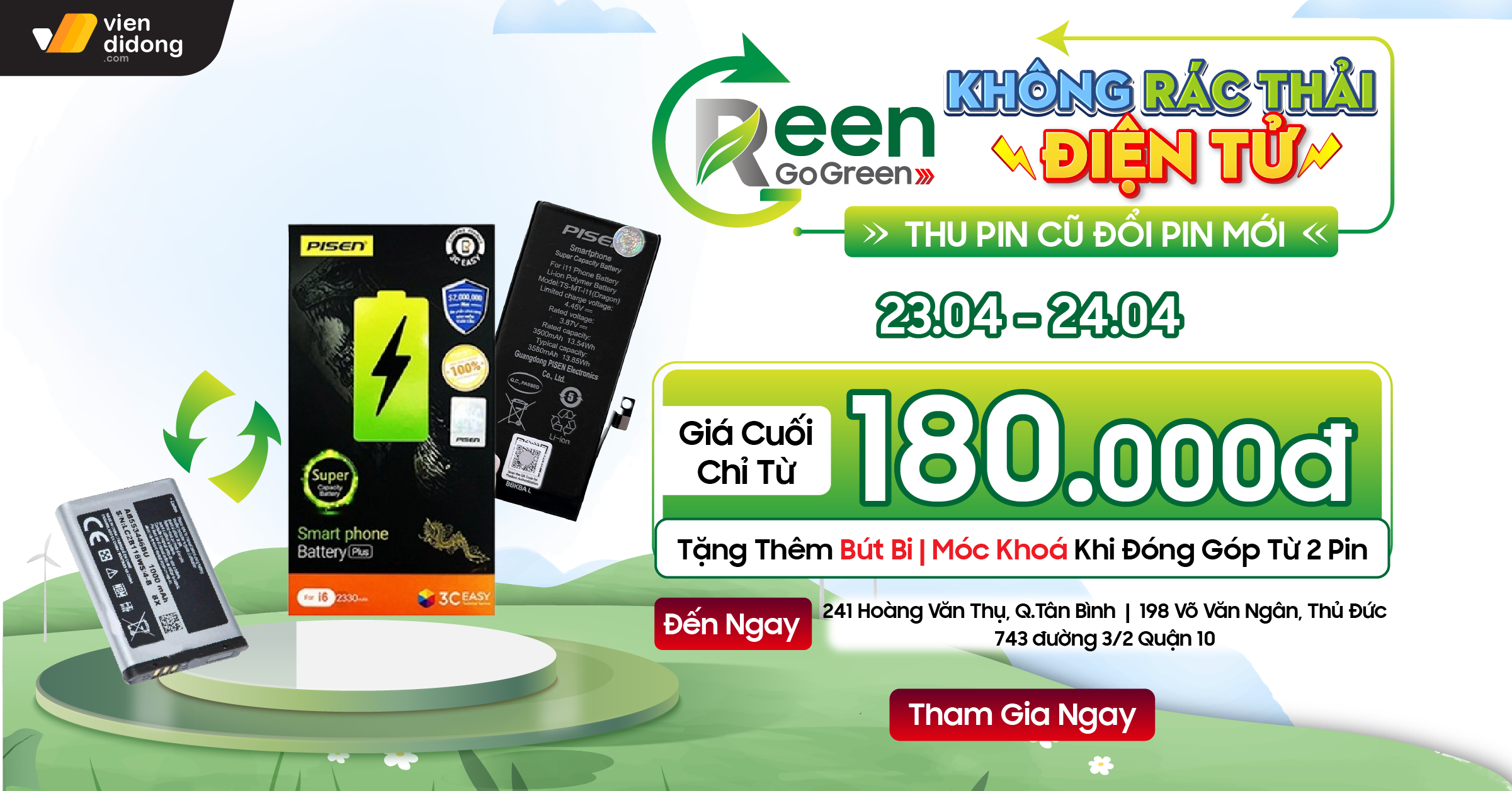 Hi Green Go Green - Thu Pin Cũ Đổi Pin Mới: VÌ MỘT TRÁI ĐẤT XANH! 1200x628@2x 16