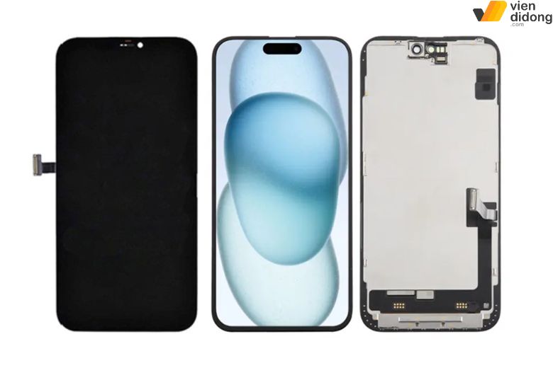 Thay màn hình iPhone 15 5 Người dùng có thể chọn linh kiện phù hợp khi thay màn hình iPhone 15