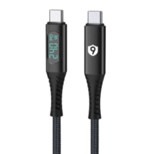 Cáp 9fit Supreme USB-C to USB-C LCD 240W dài 1m 9C24
