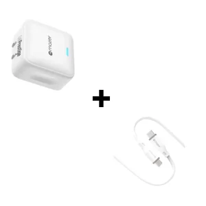 Bộ Combo Cáp sạc Mazer 35W Type C-C màu trắng