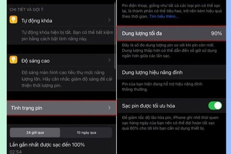 Dung lượng tối đa pin iPhone tụt nhanh: Nguyên nhân và cách khắc phục nhanh nhất 2 dung lượng tối đa pin iPhone tụt nhanh