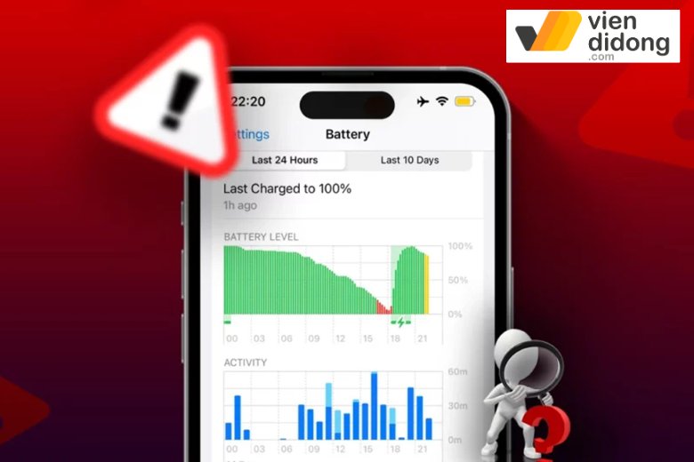 Điện thoại iPhone tự tụt pin khi không sử dụng, để qua đêm phải làm sao? 1 iphone tự tụt pin khi không sử dụng