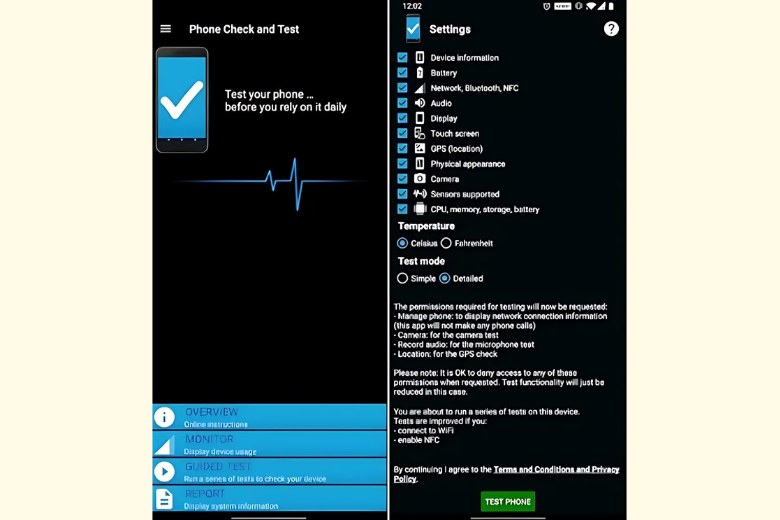 app test điện thoại cũ