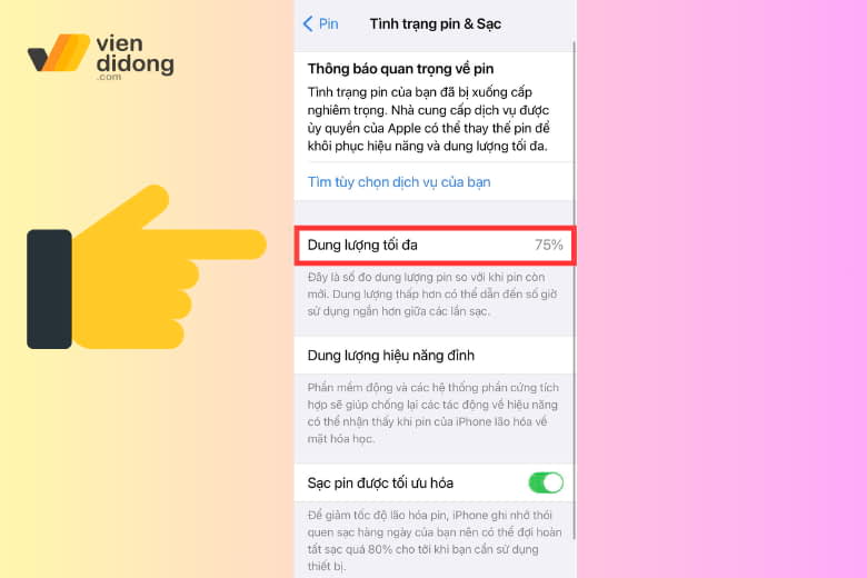 Hướng dẫn kiểm tra độ chai pin iPhone 14 Plus chi tiết A-Z 7 kiểm tra độ chai pin iPhone 14 Plus