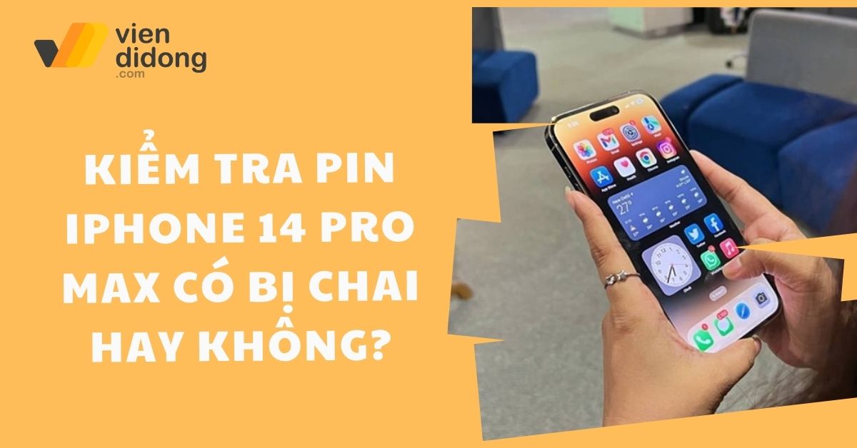 kiểm tra độ chai pin iPhone 14 Pro Max