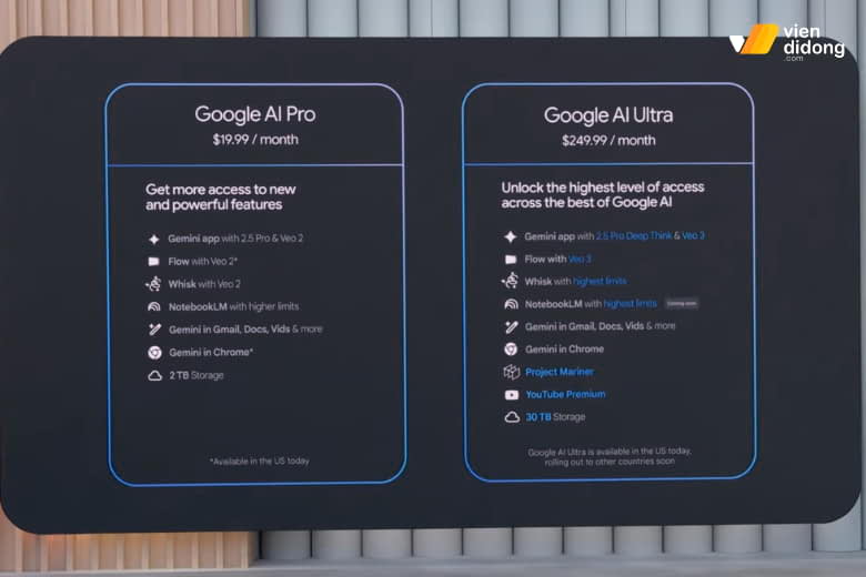 Đánh giá Google AI Pro và Ultra: Tính năng nổi bật, Đối tượng nào phù hợp 3 So sánh Google AI Pro và Ultra