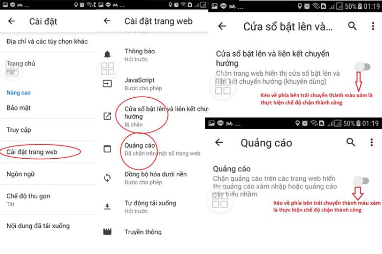 chặn quảng cáo trên OPPO