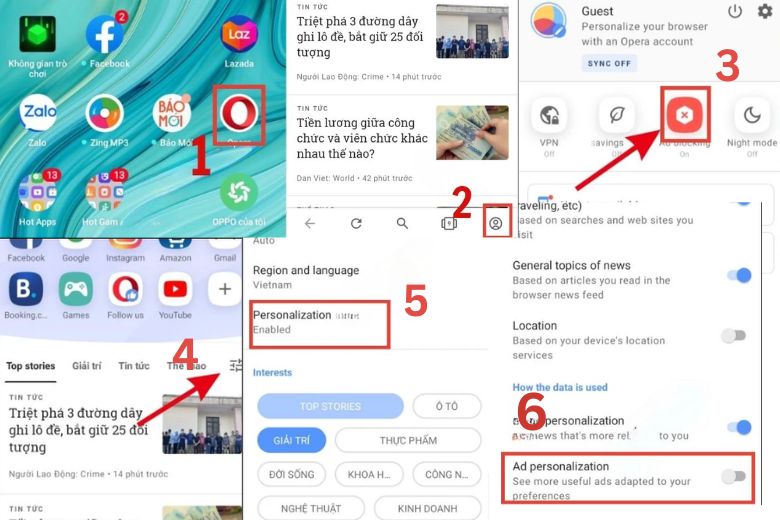 chặn quảng cáo trên OPPO