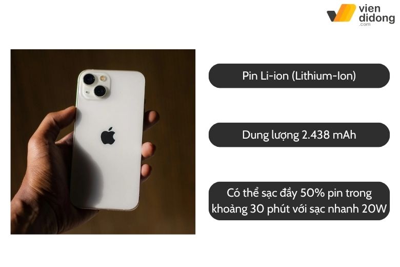Khi nào nên thay pin iPhone 13 Mini để tránh rủi ro nặng hơn? 1 Pin iPhone 13 Mini nhanh cạn vì dung lượng thấp