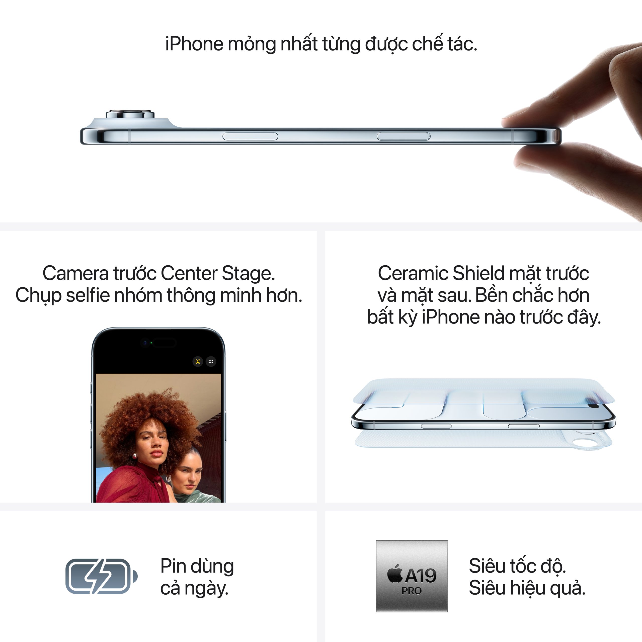 Sức mạnh iPhone Air đến từ A19 Pro vượt trội