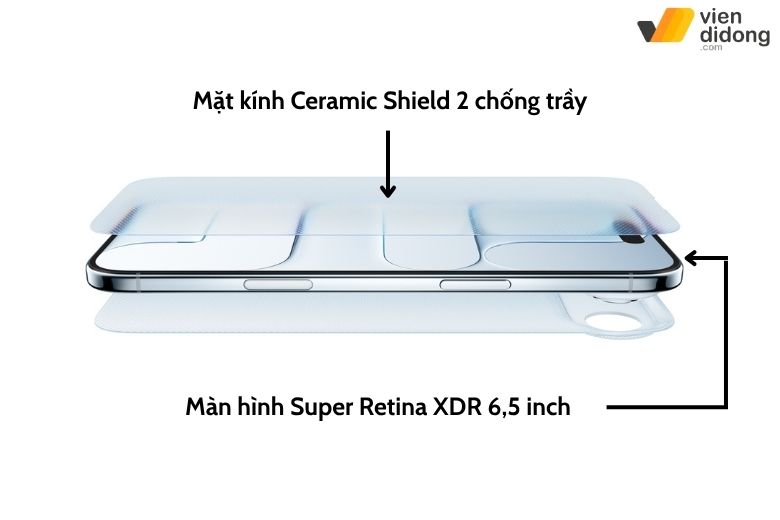 iPhone Air 256GB Chính Hãng 3 Màn hình Super Retina XDR 6.5 inch trên iPhone Air 256GB sắc nét, mượt mà từng chi tiết