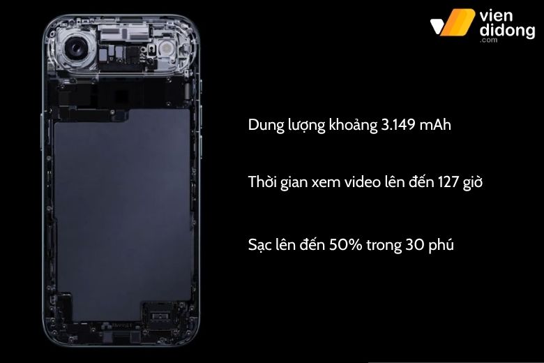 iPhone Air 256GB Chính Hãng 5 Pin tối ưu cho ngày dài năng động cùng iPhone Air 256GB