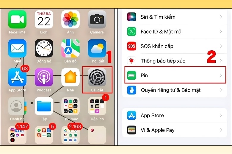 Khi nào cần thay pin iPhone 12 kiểm tra trên máy