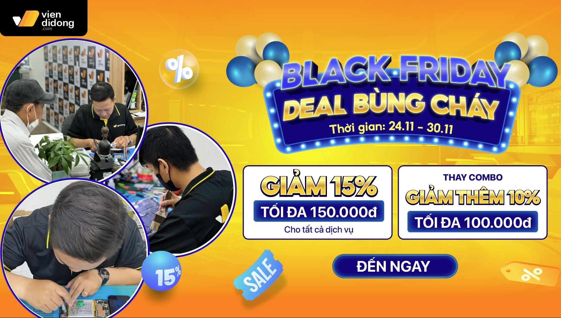 Black Friday 2025: Viện Di Động tung “DEAL BÙNG CHÁY” dịch vụ sửa chữa từ 24–30/11