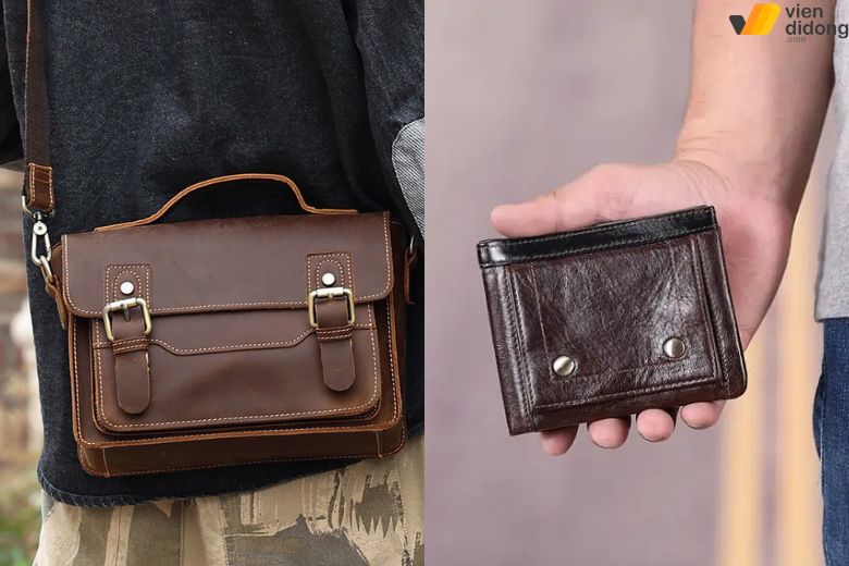 Tham khảo ngay TOP món quà 20/11 cho giáo viên ý nghĩa & hottrend 2025 7 Phụ kiện ví da và túi xách nam làm quà 20/11 cho thầy giáo