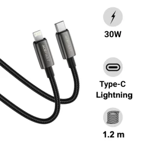Cáp sạc Acefast 30W USB-C to Lightning 1m C23-01