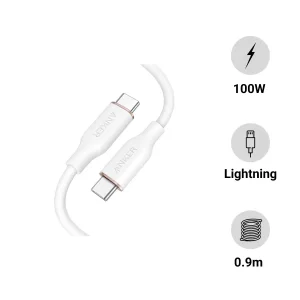 Cáp sạc Type-C to Type-C Anker PowerLine Flow III  100W 0.9m A8552 (Likenew)