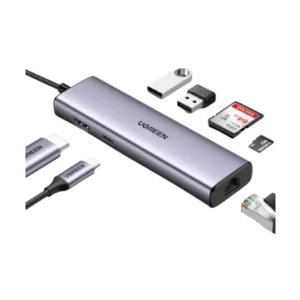 Hub chuyển đổi Ugreen 7in1 USB-C to 2x USB-A 3.0 + HDMI + RJ45 + SD&TF + PD (90568) Cũ