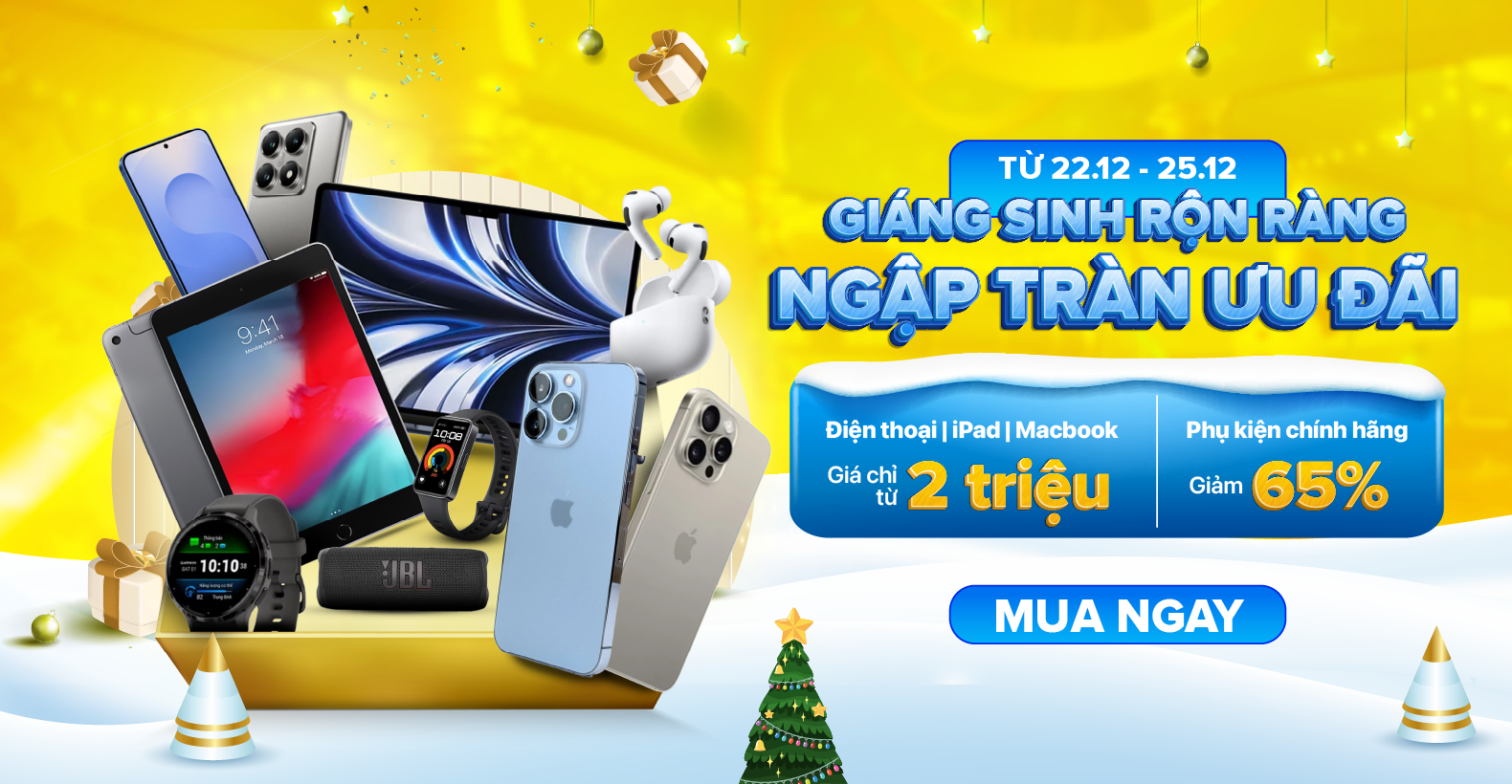 Giáng Sinh Rộn Ràng – Ưu Đãi Điện Thoại & Phụ Kiện Tại Viện Di Động