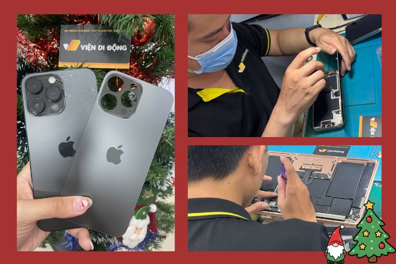 GIÁNG SINH RỘN RÀNG – ƯU ĐÃI DỊCH VỤ SỬA CHỮA TẠI VIỆN DI ĐỘNG 1 Giảm 15% cho tất cả dịch vụ sửa chữa tại Viện Di Động