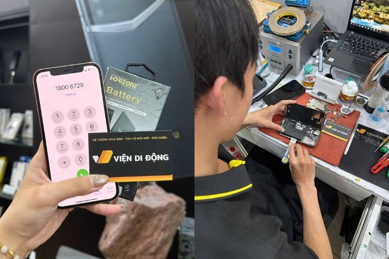 Thay pin các dòng iP12 tại Viện Di Động đảm bảo chất lượng và hiệu suất ổn định