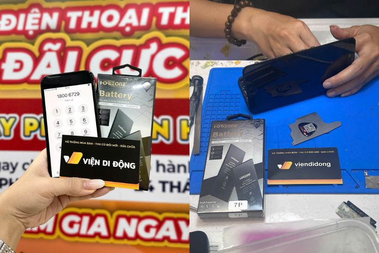 Dịch vụ thay pin iPhone 7 series nhanh chóng, bảo hành rõ ràng
