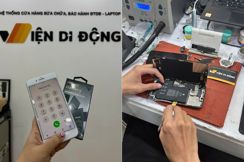 Thiết bị được kiểm tra kỹ trước sửa chữa, đảm bảo an tâm khi sử dụng tại Viện Di Động