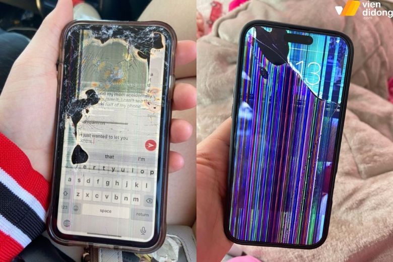 Màn hình iPhone 16 Pro nứt vỡ, xuất hiện sọc hoặc cảm ứng phản hồi kém