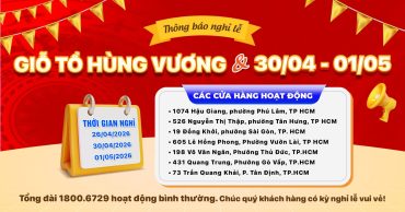 Thông Báo Nghỉ Lễ Giỗ Tổ Hùng Vương & 30/04 – 01/05 Tại Viện Di Động