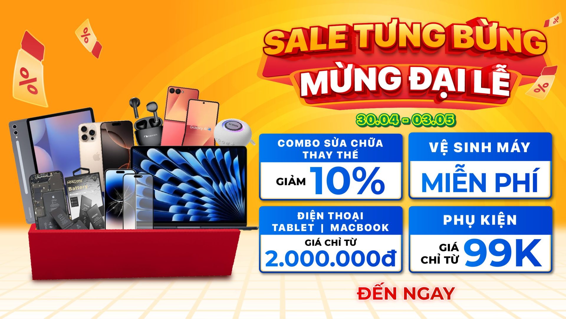 Sale tưng bừng Mừng đại lễ tại Viện Di Động
