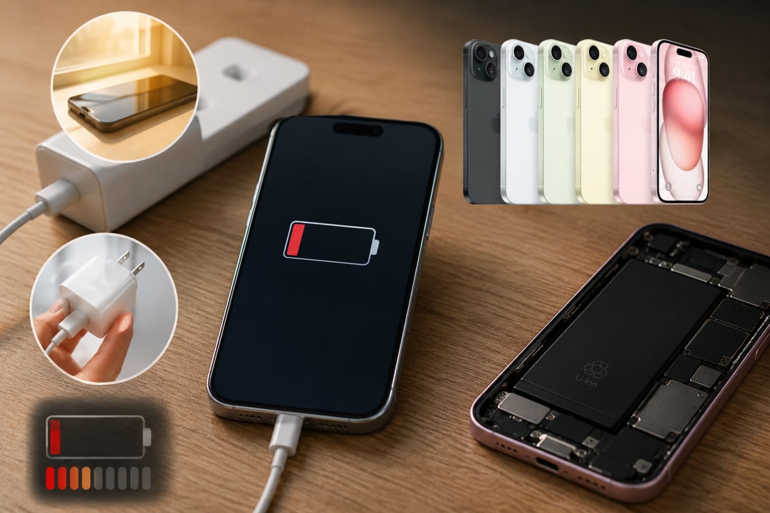Lỗi Pin iPhone 15: Nguyên nhân, dấu hiệu và cách khắc phục triệt để 1 iPhone 15 chai pin nhanh