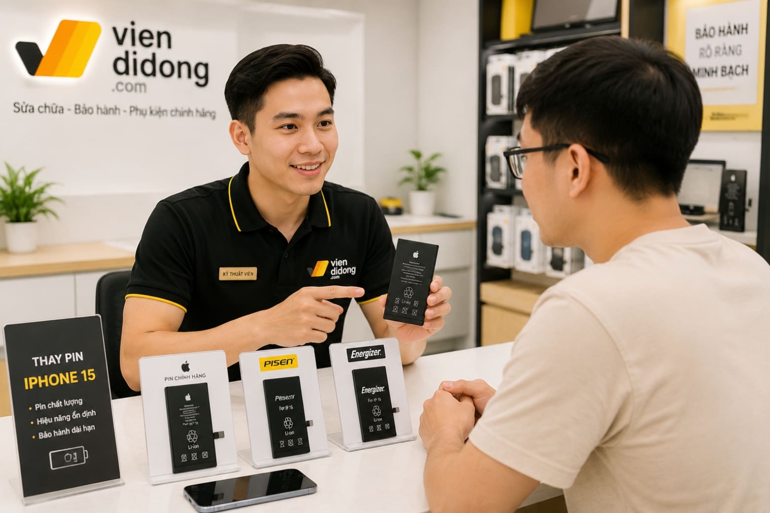Thay Pin iPhone 15 Chính Hãng Ở Đâu?