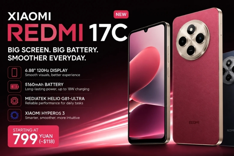 Thời điểm ra mắt Redmi 17C