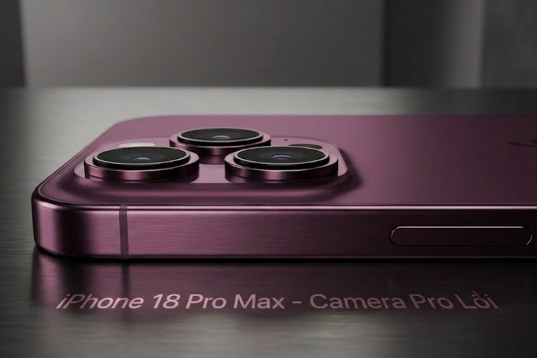 Cụm camera lồi với khẩu độ biến thiên trên mặt lưng iPhone 18 Pro Max
