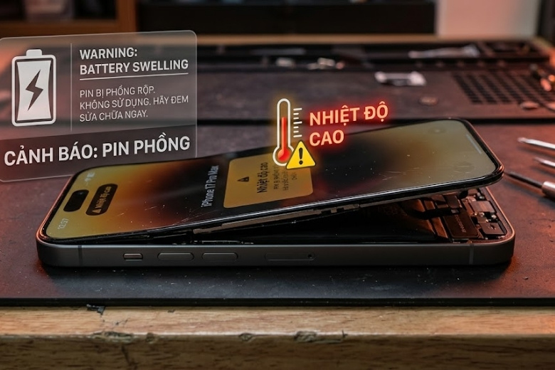Dấu hiệu vật lý cảnh báo cần thay pin ngay lập tức