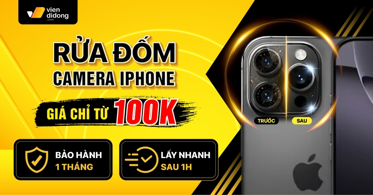 Rửa đốm camera iPhone